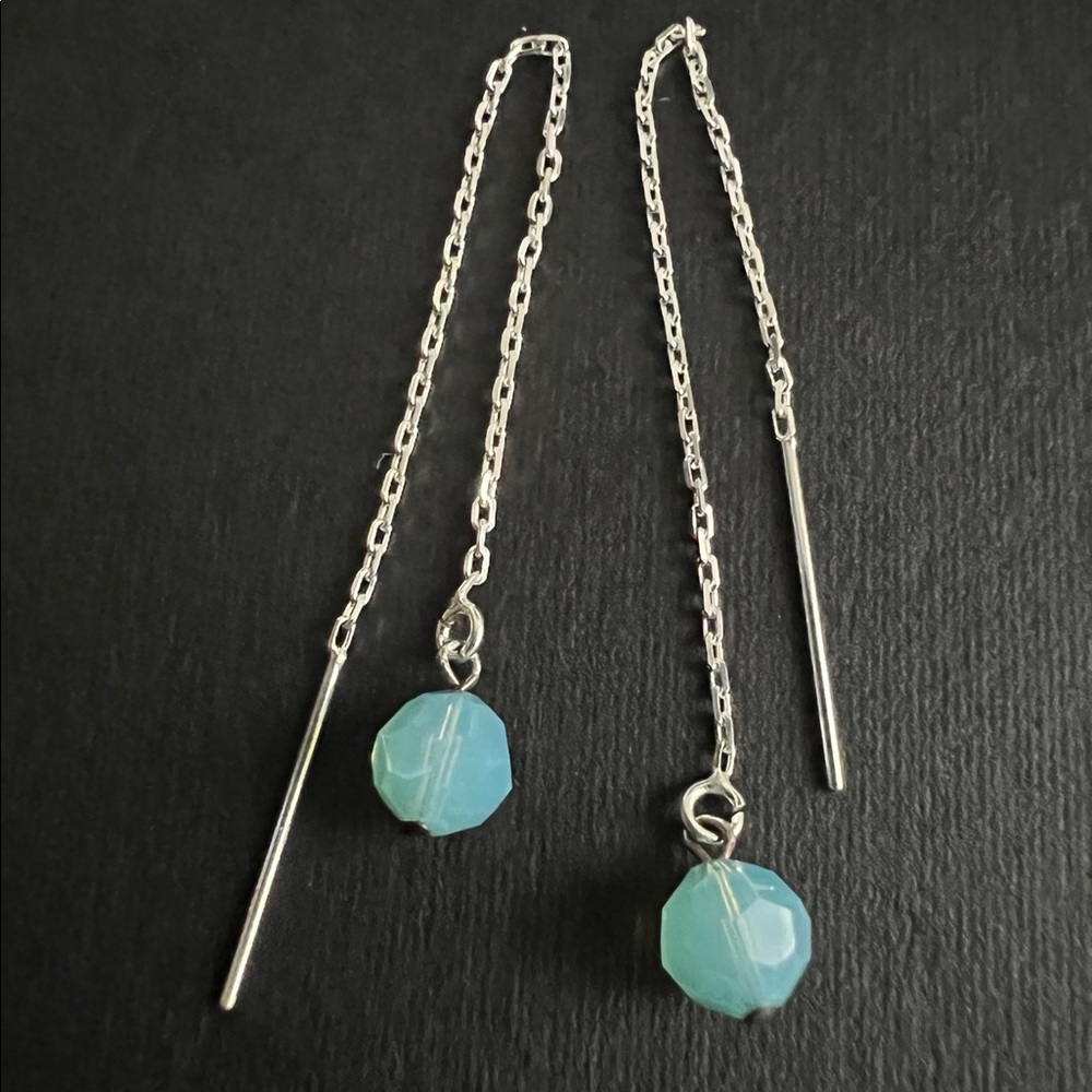 Silver Threader Earrings. - image 2